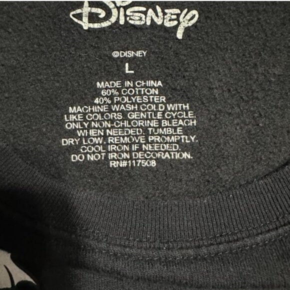 Sweatshirt Disney Mickey Mouse & Friends Black Crewneck Sweatshirt - Picture 3 of 5